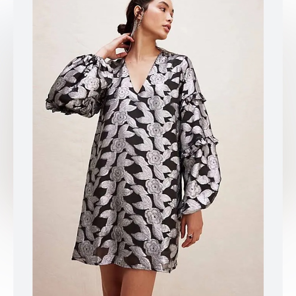 NWOT Jen’s Pirate Booty x Free People Rising Star Metallic Mini Dress